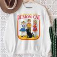 Caring For Your Evil Cat Retro Dark Humor Book Cover Premium Tri-Blend Sweatshirt Gifts for Old Women