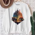 Castle Of Books Imagination Art Book Lover Sweatshirt Gifts for Old Women