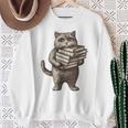 Cat Book Lover Reading Men Women Kids Sweatshirt Gifts for Old Women