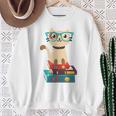Cat Book Reader Nerd Sweatshirt Gifts for Old Women