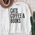Cats Coffee And Books Sweatshirt Gifts for Old Women Cats Coffee And Books Sweatshirt Gifts for Old Women