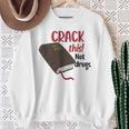 Christian Quote Holy Bible Crack This Book Not Drugs Sweatshirt Gifts for Old Women