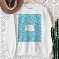 Classic Sky Blue Composition Book School Book Teachers Sweatshirt Gifts for Old Women Classic Sky Blue Composition Book School Book Teachers Sweatshirt Gifts for Old Women