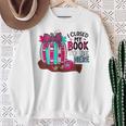 I Closed My Book To Be Here Fall Pumpkin Sweatshirt Gifts for Old Women