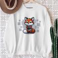 I Closed My Book Book Reader Cute Fox Book Lover Comfort Colors Crop Top Sweatshirt Gifts for Old Women