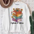 Coffee & Book Lover Reader Mexican Spanish Cafecito & Libros Sweatshirt Gifts for Old Women Coffee & Book Lover Reader Mexican Spanish Cafecito & Libros Sweatshirt Gifts for Old Women