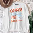 Coffee And Books I Love Them Both Vintage Retro Book Lover Sweatshirt Gifts for Old Women