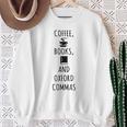 Coffee Books And Oxford Commas Reading T-Shirt Sweatshirt Gifts for Old Women