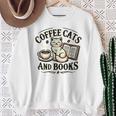 Coffee Cats And Book Reader Book Lovers Librarian Bookworm Sweatshirt Gifts for Old Women Coffee Cats And Book Reader Book Lovers Librarian Bookworm Sweatshirt Gifts for Old Women