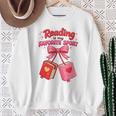 Coquette Reading Is My Favorite Sport Cute Book Lovers Premium Tri-Blend Sweatshirt Gifts for Old Women