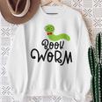 Cute Book Worm Reading Lovers Sweatshirt Gifts for Old Women