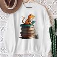 Cute Cat Lovers Book Lovers For Women And Men Sweatshirt Gifts for Old Women