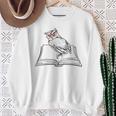 Cute Forest Animal Owl Reading Books Literature Sweatshirt Gifts for Old Women Cute Forest Animal Owl Reading Books Literature Sweatshirt Gifts for Old Women