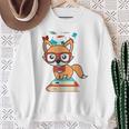 Cute Fox Smart Nerdy 1st Day School Teachers Students Books Sweatshirt Gifts for Old Women Cute Fox Smart Nerdy 1st Day School Teachers Students Books Sweatshirt Gifts for Old Women