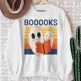 Cute Ghost Book Reading Halloween Teacher Puns Booooks Men Women Kids Sweatshirt Gifts for Old Women