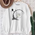 Cute Ghost Swinging Reading Book Halloween Ghost Costume Sweatshirt Gifts for Old Women Cute Ghost Swinging Reading Book Halloween Ghost Costume Sweatshirt Gifts for Old Women