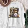 Cute Halloween Bookshelf Premium Tri-Blend Sweatshirt Gifts for Old Women