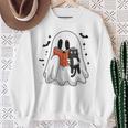 Cute Halloween Ghost Reading Book Sweatshirt Gifts for Old Women