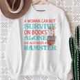 Cute Hamster Reading Book A Woman Can Not Survive On Books Raglan Baseball Tee Sweatshirt Gifts for Old Women
