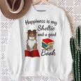 Cute Happiness Is Sheltie And Books Sheltie Mom Sweatshirt Gifts for Old Women
