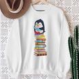 Cute Reading Penguin Women's Tops Book Lovers Sweatshirt Gifts for Old Women