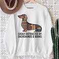 Dachshund Dog Dachshund Decor Books Nerds Dachshund Sweatshirt Gifts for Old Women Dachshund Dog Dachshund Decor Books Nerds Dachshund Sweatshirt Gifts for Old Women