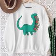 Dinosaur Carrying Book Reading Bookworm Librarian Sweatshirt Gifts for Old Women
