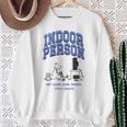 DOAWK Indoor Person Eat Sleep Game Repeat Book Series Sweatshirt Gifts for Old Women