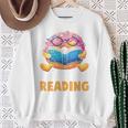 Donut Stop Reading Cute Book Reader Bookworm Donut Day Sweatshirt Gifts for Old Women
