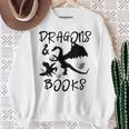 Dragons & Books Reading Sweatshirt Gifts for Old Women