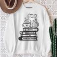 Easily Distracted Cats And Books Sweatshirt Gifts for Old Women