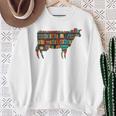 Easily Distracted By Cows & Books Lover Heifer Farm Sweatshirt Gifts for Old Women Easily Distracted By Cows & Books Lover Heifer Farm Sweatshirt Gifts for Old Women