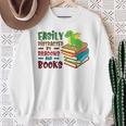 Easily Distracted By Dragons And Books Book Nerd Reading Sweatshirt Gifts for Old Women