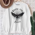 Edgar Allan Poe Nevermore The Raven Quote Literary Book Sweatshirt Gifts for Old Women