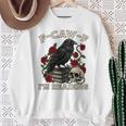 F-CAW-F I'm Reading Crow Book Lover Introvert Meme Sweatshirt Gifts for Old Women F-CAW-F I'm Reading Crow Book Lover Introvert Meme Sweatshirt Gifts for Old Women