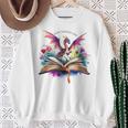 In My Fantasy Era Magic Dragon Book Sweatshirt Gifts for Old Women