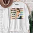 Feminist Ruth Bader Ginsburg RBG Quote Girl With Book Women Premium Tri-Blend Sweatshirt Gifts for Old Women