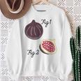 Fig 1 Figs Fruit Scientific Drawing Textbook Graphic Sweatshirt Gifts for Old Women