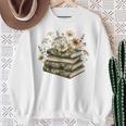 Floral Boho Flowers Books Camo Teacher Wildflowers Reading Sweatshirt Gifts for Old Women