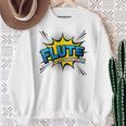 Flute Is My Superpower Flautist Comic Book Style Sweatshirt Gifts for Old Women Flute Is My Superpower Flautist Comic Book Style Sweatshirt Gifts for Old Women