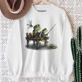 Frog Toad Fishing Vintage Classic Book Frog Sweatshirt Gifts for Old Women