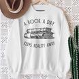 Fun Novel Reader Tee A Book A Day Keeps Reality Away Shirt Sweatshirt Gifts for Old Women