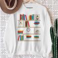 FUNNY NO SELF SHELF CONTROL READING BOOKS BOOKWORM BOOK PUN Sweatshirt Gifts for Old Women
