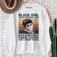 Girl Owl That's What I Do Read Books Sweatshirt Gifts for Old Women