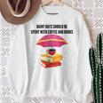 Gloomy Rainy Days Should Be Spent With Coffee And Books Sweatshirt Gifts for Old Women Gloomy Rainy Days Should Be Spent With Coffee And Books Sweatshirt Gifts for Old Women