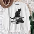 Goth Mystical Gothic Books & Cat Sweatshirt Gifts for Old Women