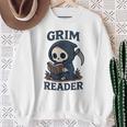 Grim Reader Dark Humor Read Book & Library Lovers Sweatshirt Gifts for Old Women