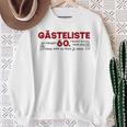 Guest List 60th Guest List Guest Book 60th Birthday Woman Man Sweatshirt Gifts for Old Women Guest List 60th Guest List Guest Book 60th Birthday Woman Man Sweatshirt Gifts for Old Women