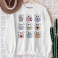 Halloween Ghosts Reading Books Pattern Spooky Kawaii Anime Sweatshirt Gifts for Old Women Halloween Ghosts Reading Books Pattern Spooky Kawaii Anime Sweatshirt Gifts for Old Women
