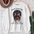 What Happens At Book Club Stays At Book Club Black Women Sweatshirt Gifts for Old Women